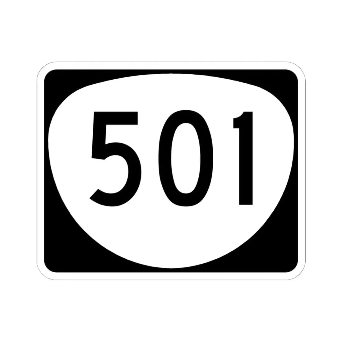 OR 501 (Oregon) (Road Sign) STICKER Vinyl Kiss-Cut Decal 6 Inch White - The Sticker Space