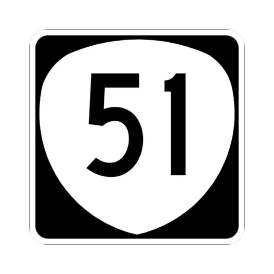 OR 51 (Oregon) (Road Sign) STICKER Vinyl Kiss-Cut Decal 2 Inch White - The Sticker Space