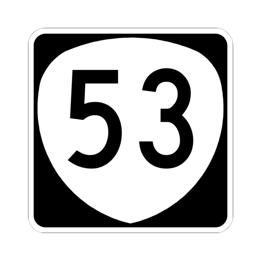 OR 53 (Oregon) (Road Sign) STICKER Vinyl Kiss-Cut Decal 6 Inch White - The Sticker Space