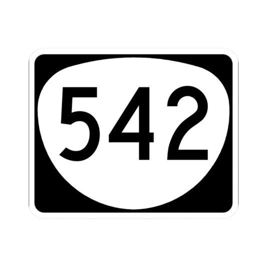 OR 542 (Oregon) (Road Sign) STICKER Vinyl Kiss-Cut Decal 2 Inch White - The Sticker Space