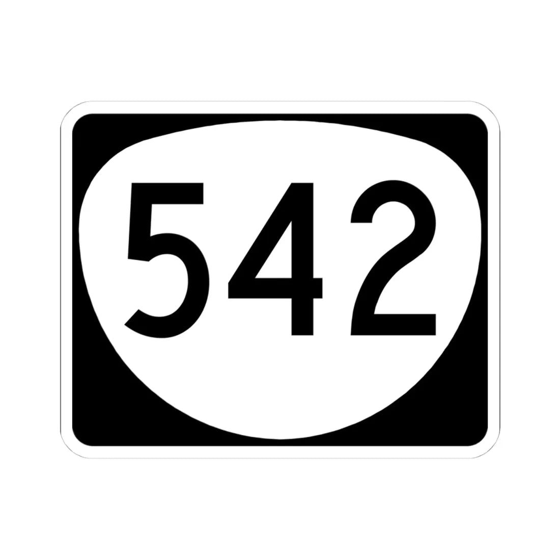 OR 542 (Oregon) (Road Sign) STICKER Vinyl Kiss-Cut Decal 4 Inch White - The Sticker Space