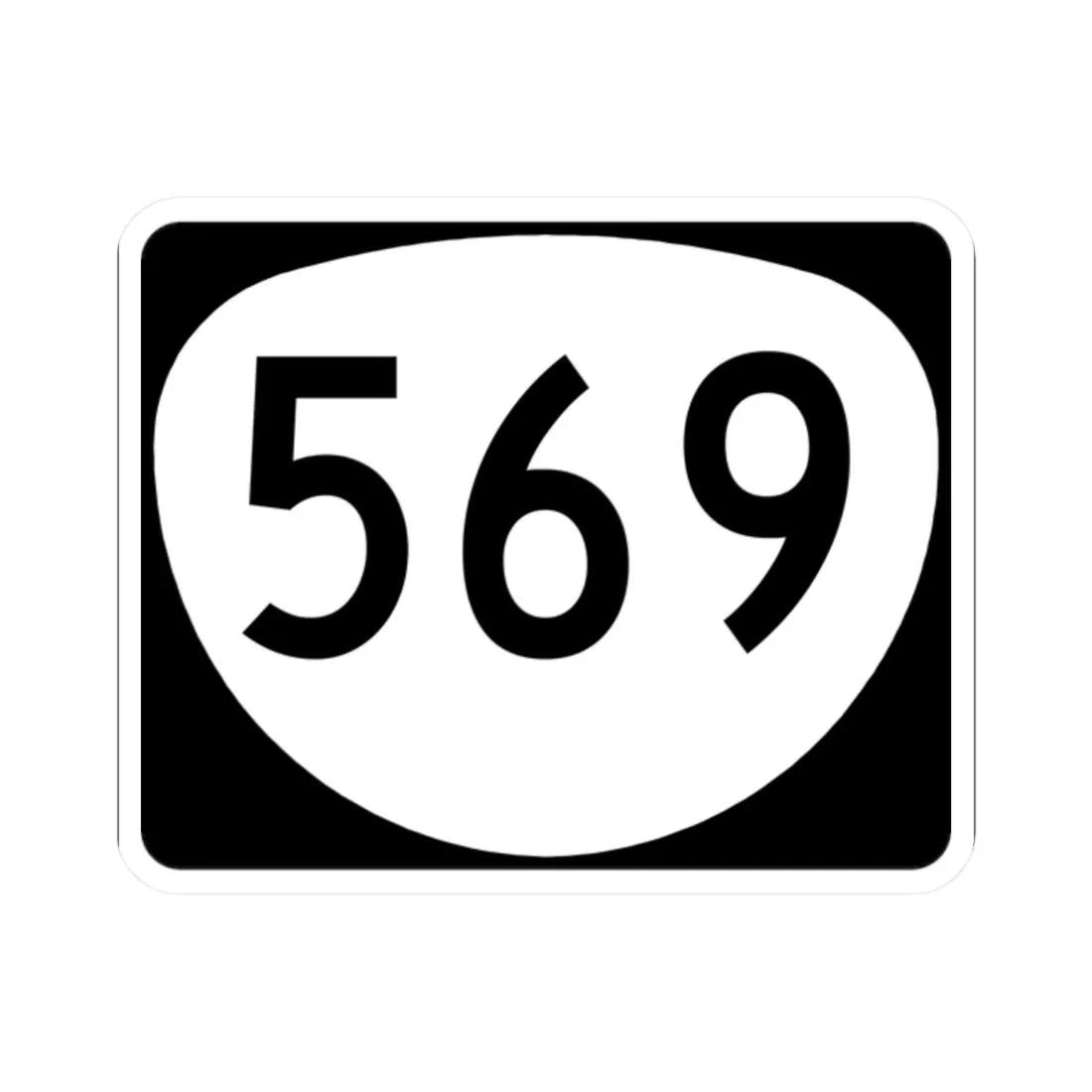 OR 569 (Oregon) (Road Sign) STICKER Vinyl Kiss-Cut Decal 2 Inch White - The Sticker Space