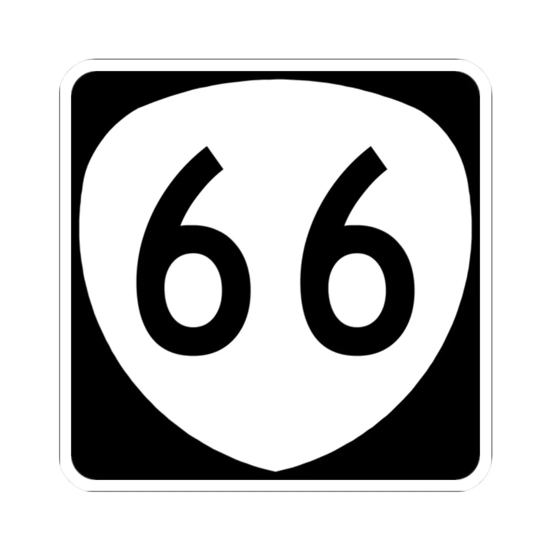 OR 66 (Oregon) (Road Sign) STICKER Vinyl Kiss-Cut Decal 2 Inch White - The Sticker Space