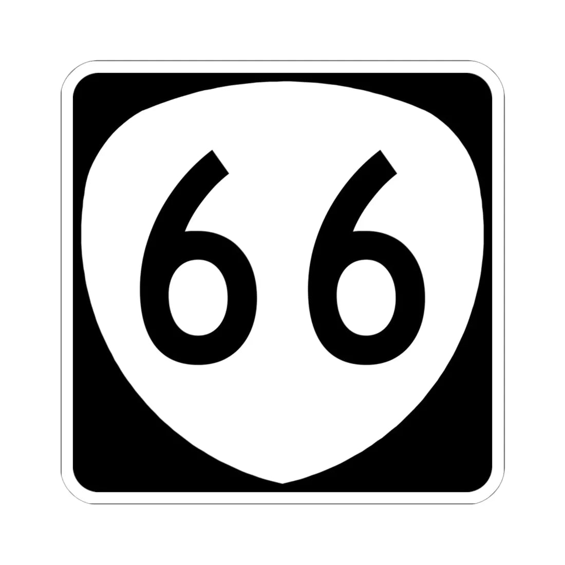 OR 66 (Oregon) (Road Sign) STICKER Vinyl Kiss-Cut Decal 6 Inch White - The Sticker Space