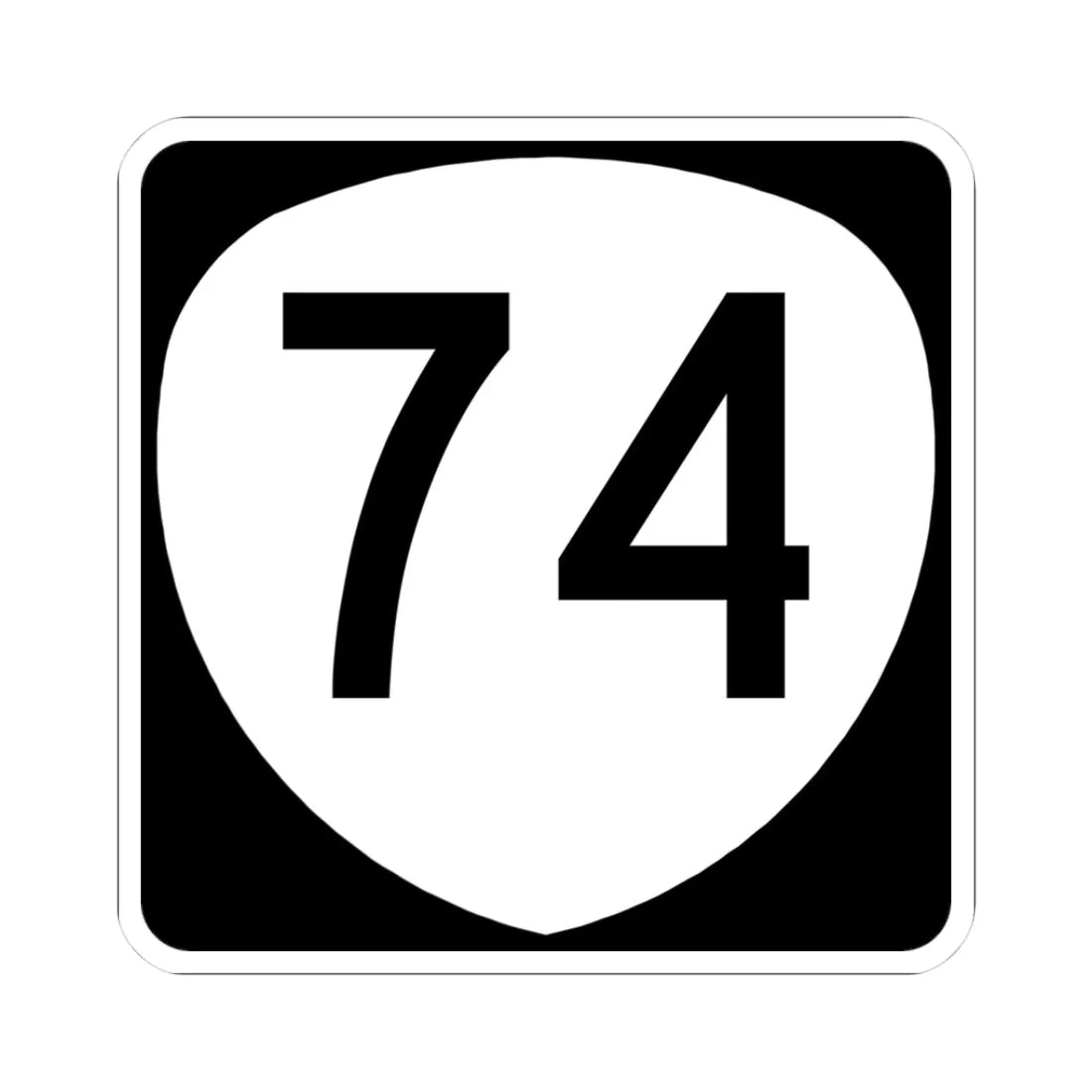 OR 74 (Oregon) (Road Sign) STICKER Vinyl Kiss-Cut Decal 3 Inch White - The Sticker Space