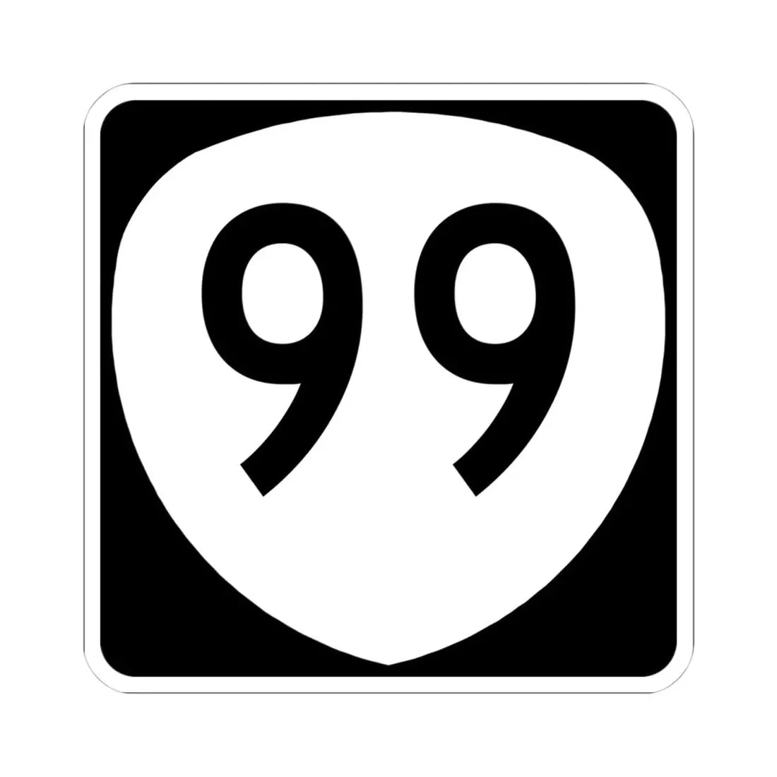 OR 99 (Oregon) (Road Sign) STICKER Vinyl Kiss-Cut Decal 4 Inch White - The Sticker Space