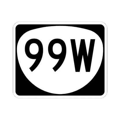 OR 99W (Oregon) (Road Sign) STICKER Vinyl Kiss-Cut Decal 6 Inch White - The Sticker Space