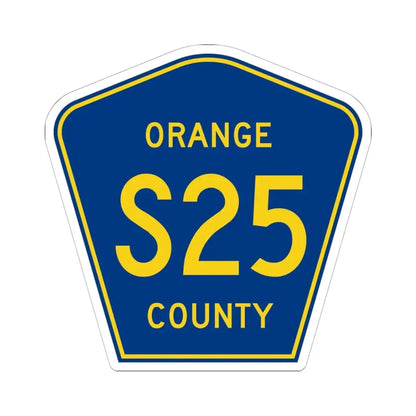 Orange County S25 (California) (Road Sign) STICKER Vinyl Kiss-Cut Decal 6 Inch White - The Sticker Space
