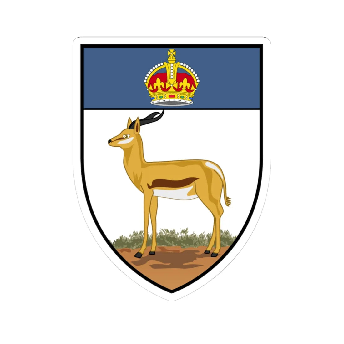 Orange River Colony coat of arms (South Africa) (Coat of Arms) STICKER Vinyl Kiss-Cut Decal 3 Inch White - The Sticker Space