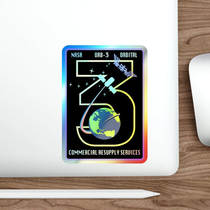 Orbital Sciences CRS Flight 3 (SpaceX) Holographic STICKER Die-Cut Vinyl Decal-The Sticker Space