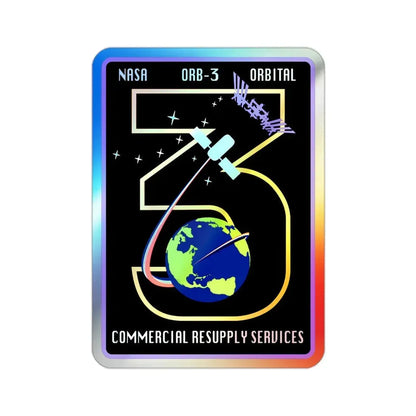 Orbital Sciences CRS Flight 3 (SpaceX) Holographic STICKER Die-Cut Vinyl Decal - The Sticker Space