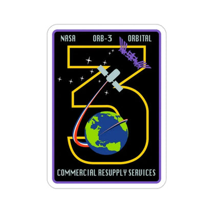 Orbital Sciences CRS Flight 3 (SpaceX) STICKER Vinyl Die-Cut Decal 2 Inch - The Sticker Space