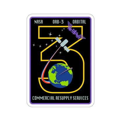 Orbital Sciences CRS Flight 3 (SpaceX) STICKER Vinyl Die-Cut Decal 4 Inch - The Sticker Space
