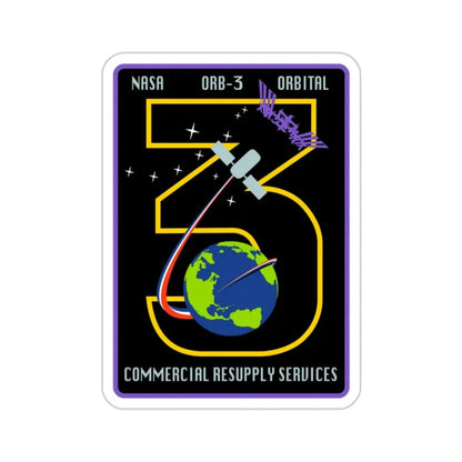 Orbital Sciences CRS Flight 3 (SpaceX) STICKER Vinyl Die-Cut Decal - The Sticker Space