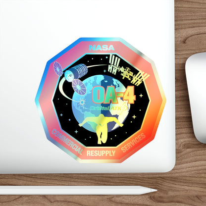 Orbital Sciences CRS Flight 4 (SpaceX) Holographic STICKER Die-Cut Vinyl Decal-The Sticker Space