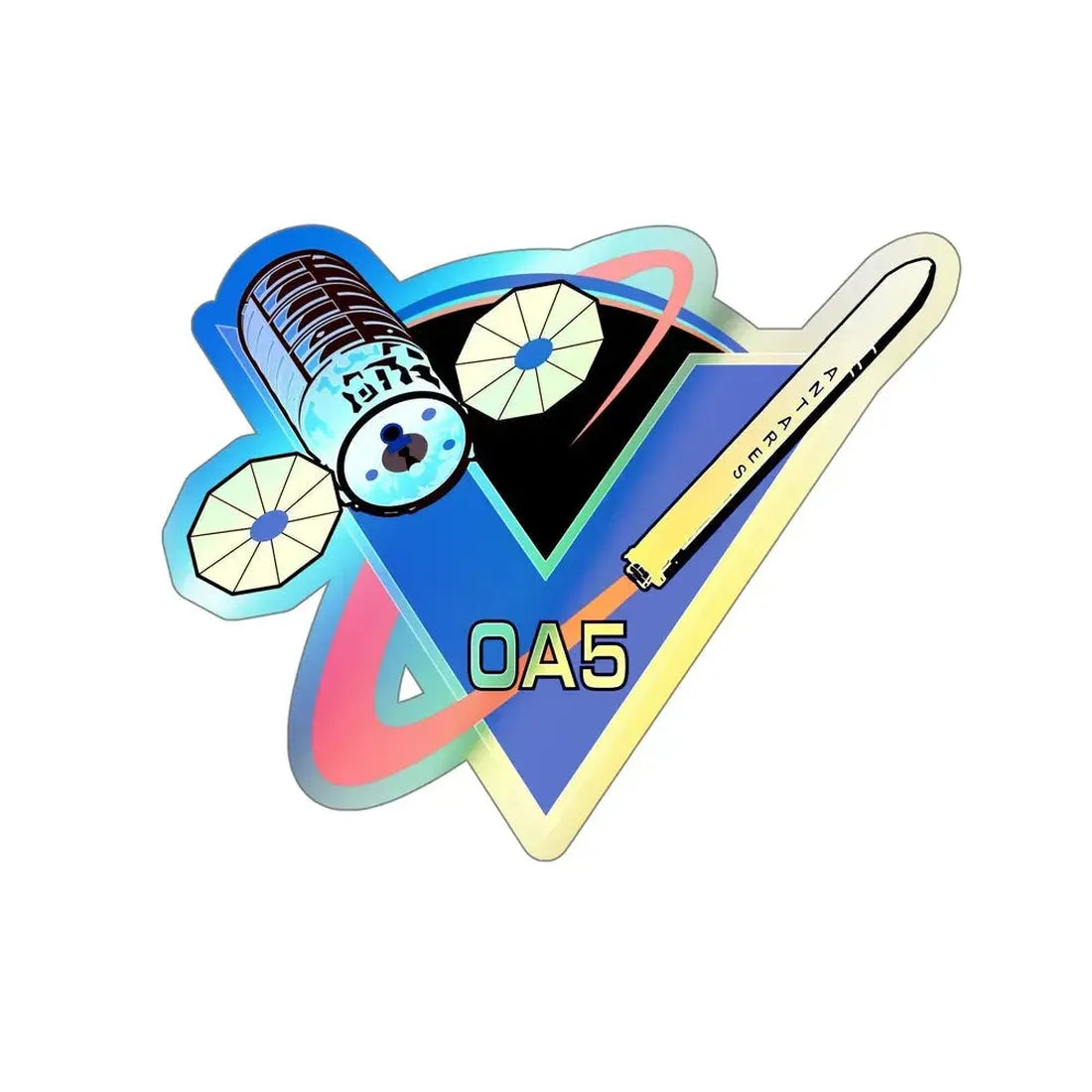 Orbital Sciences CRS Flight 5 (SpaceX) Holographic STICKER Die-Cut Vinyl Decal 5 Inch - The Sticker Space