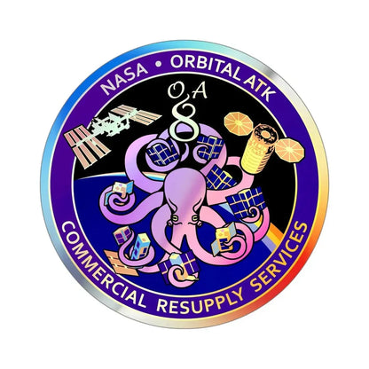 Orbital Sciences CRS Flight 8E (SpaceX) Holographic STICKER Die-Cut Vinyl Decal - The Sticker Space