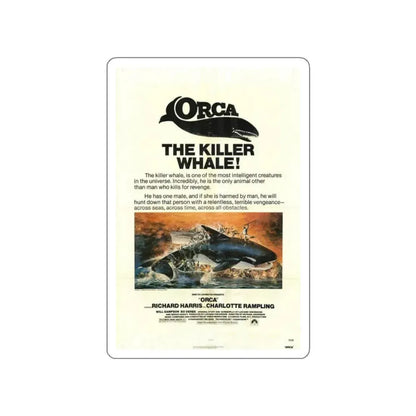 ORCA-THE KILLER WHALE 1977 Movie Poster STICKER Vinyl Die-Cut Decal 3 Inch - The Sticker Space