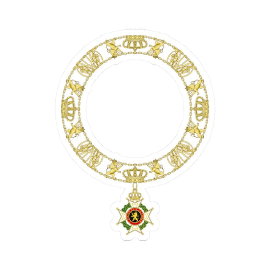 Order of Leopold Belgium Heraldry (Belgium) (Coat of Arms) STICKER Vinyl Kiss-Cut Decal 2 Inch White - The Sticker Space
