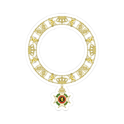 Order of Leopold Belgium Heraldry (Belgium) (Coat of Arms) STICKER Vinyl Kiss-Cut Decal 3 Inch White - The Sticker Space
