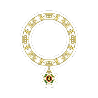 Order of Leopold Belgium Heraldry (Belgium) (Coat of Arms) STICKER Vinyl Kiss-Cut Decal 4 Inch White - The Sticker Space