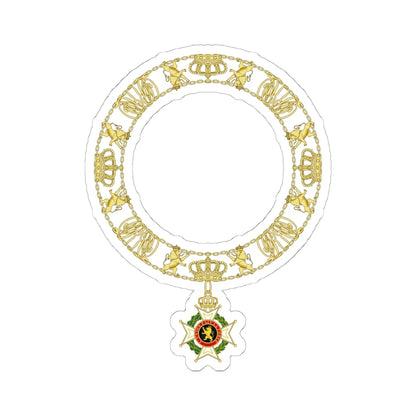 Order of Leopold Belgium Heraldry (Belgium) (Coat of Arms) STICKER Vinyl Kiss-Cut Decal 6 Inch White - The Sticker Space