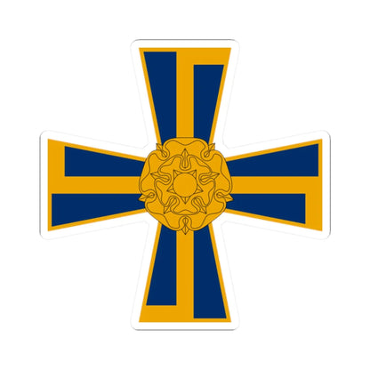 Order of the Cross of Liberty of Finland heraldic (Finland) (Coat of Arms) STICKER Vinyl Kiss-Cut Decal 2 Inch White - The Sticker Space