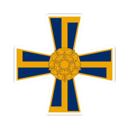 Order of the Cross of Liberty of Finland heraldic (Finland) (Coat of Arms) STICKER Vinyl Kiss-Cut Decal 2 Inch White - The Sticker Space