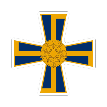 Order of the Cross of Liberty of Finland heraldic (Finland) (Coat of Arms) STICKER Vinyl Kiss-Cut Decal 4 Inch White - The Sticker Space