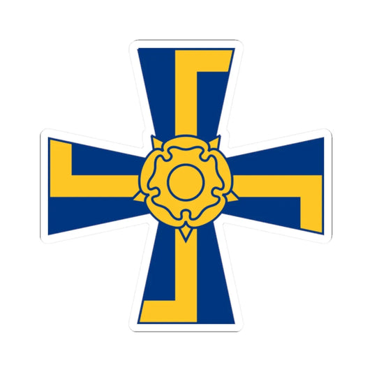 Order of the Cross of Liberty of Finland simplified (Finland) (Coat of Arms) STICKER Vinyl Kiss-Cut Decal 2 Inch White - The Sticker Space