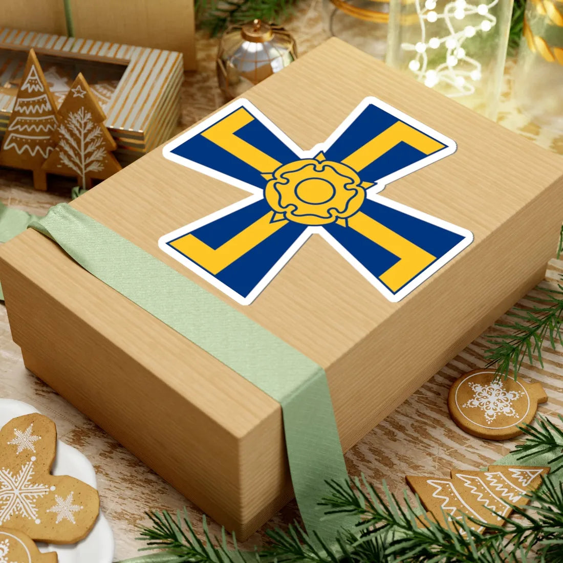 Order of the Cross of Liberty of Finland simplified (Finland) (Coat of Arms) STICKER Vinyl Kiss-Cut Decal - The Sticker Space