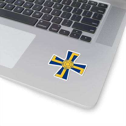 Order of the Cross of Liberty of Finland simplified (Finland) (Coat of Arms) STICKER Vinyl Kiss-Cut Decal - The Sticker Space