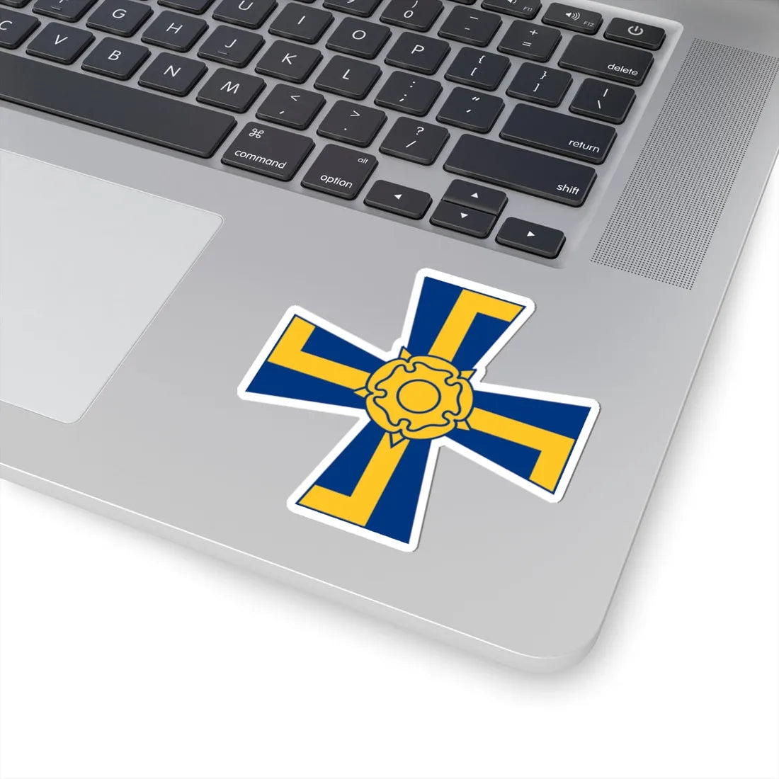 Order of the Cross of Liberty of Finland simplified (Finland) (Coat of Arms) STICKER Vinyl Kiss-Cut Decal - The Sticker Space