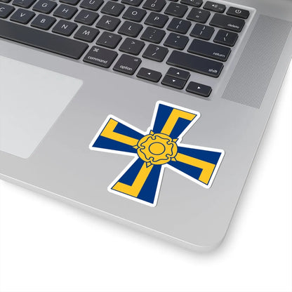 Order of the Cross of Liberty of Finland simplified (Finland) (Coat of Arms) STICKER Vinyl Kiss-Cut Decal - The Sticker Space