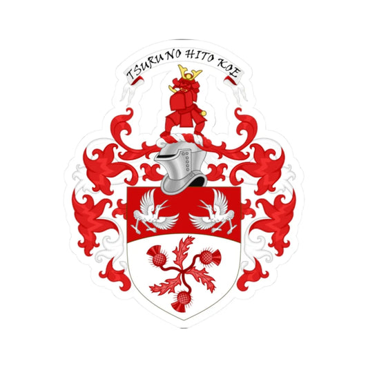 Order of the Scottish Samurai coat of arms (Scotland) (Coat of Arms) STICKER Vinyl Kiss-Cut Decal 2 Inch White - The Sticker Space