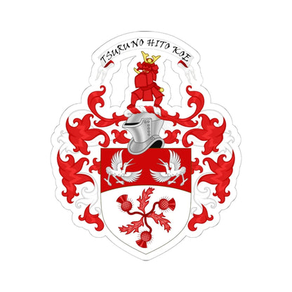 Order of the Scottish Samurai coat of arms (Scotland) (Coat of Arms) STICKER Vinyl Kiss-Cut Decal 6 Inch White - The Sticker Space