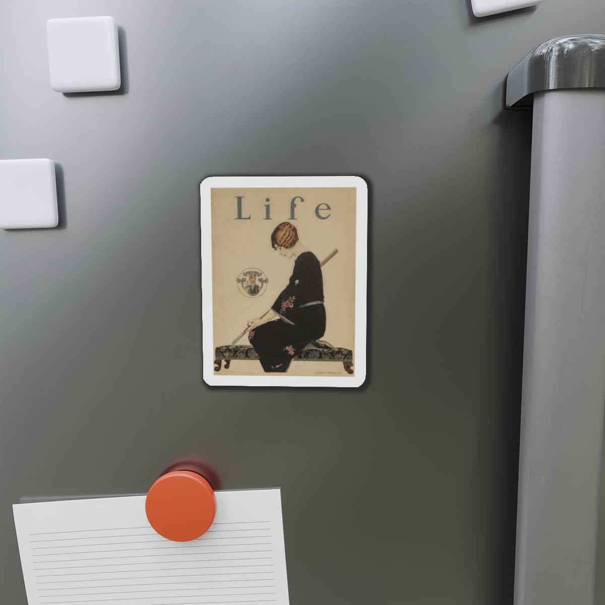 Orders Skirts Will be Shorter this Fall, LIFE Magazine cover, August 28, 1924 (Magazine Illustration) Refrigerator Magnet-The Sticker Space