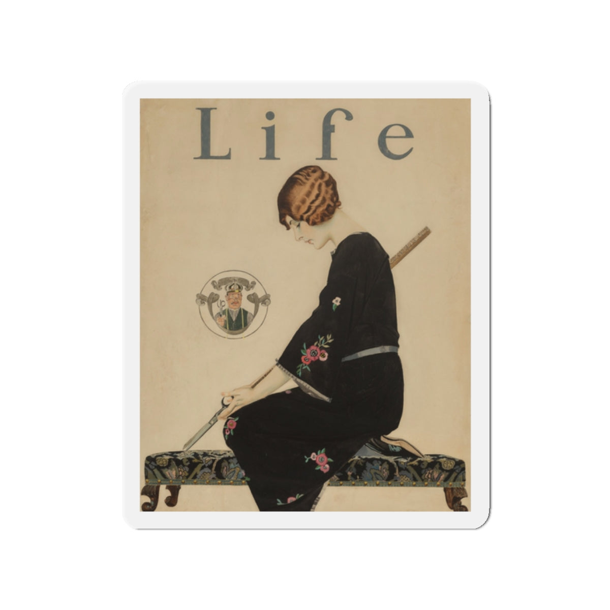 Orders Skirts Will be Shorter this Fall, LIFE Magazine cover, August 28, 1924 (Magazine Illustration) Refrigerator Magnet-2" x 2"-The Sticker Space