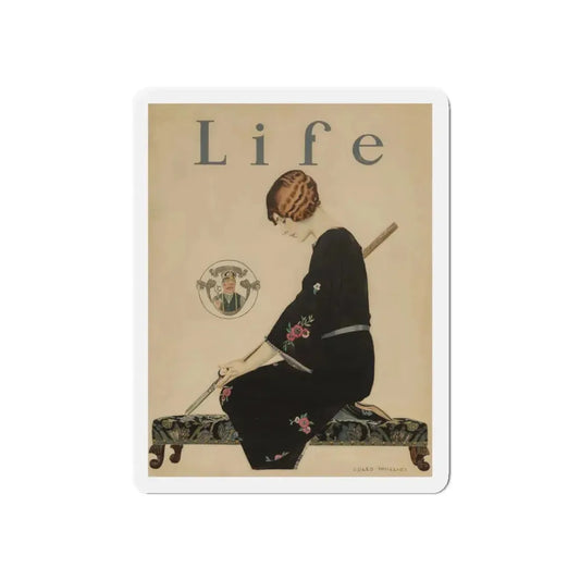 Orders Skirts Will be Shorter this Fall, LIFE Magazine cover, August 28, 1924 (Magazine Illustration) Refrigerator Magnet 6 Inch - The Sticker Space
