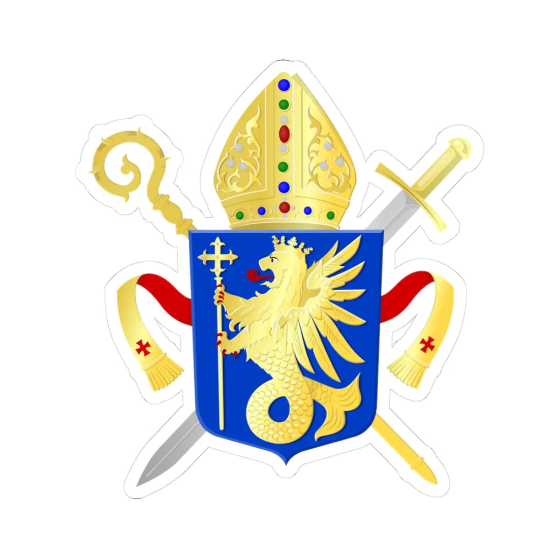 Ordinaat voor de Nederlandse strijdkrachten wapen (Netherlands) (Coat of Arms) STICKER Vinyl Kiss-Cut Decal 3 Inch White - The Sticker Space