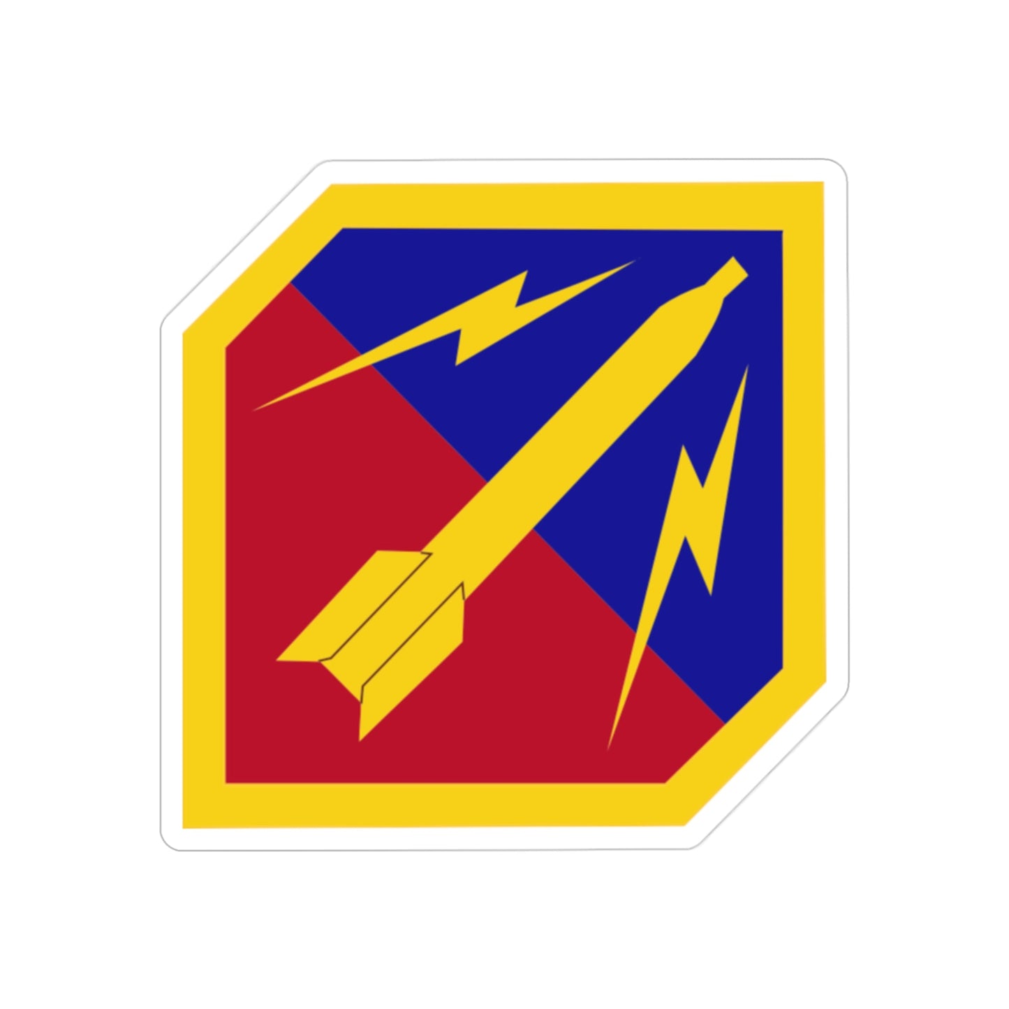 Ordnance Missile Command (U.S. Army) REVERSE PRINT Transparent STICKER-2" × 2"-The Sticker Space