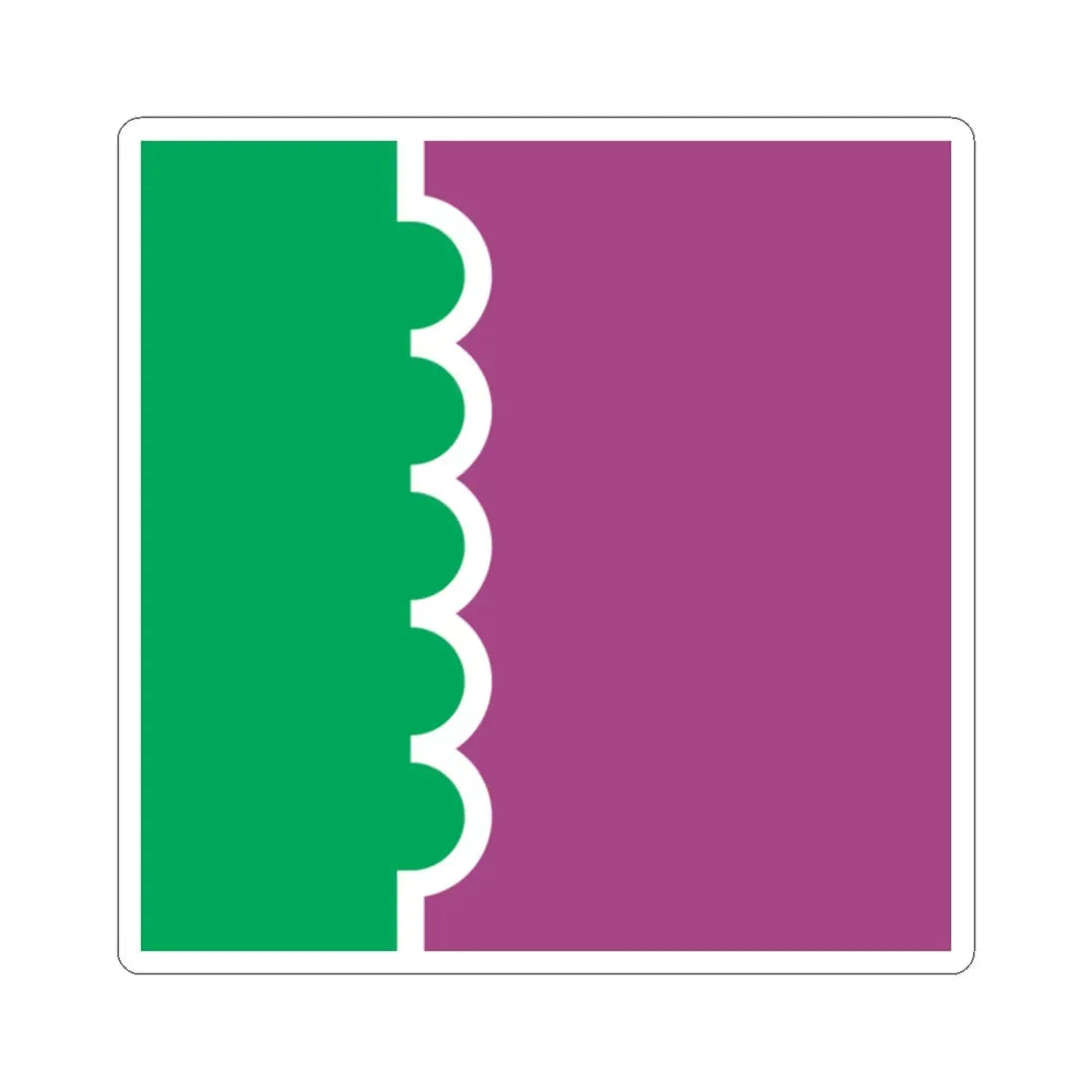 Ordzhonikidze flag (Ukraine) STICKER Vinyl Kiss-Cut Decal 2 Inch White - The Sticker Space