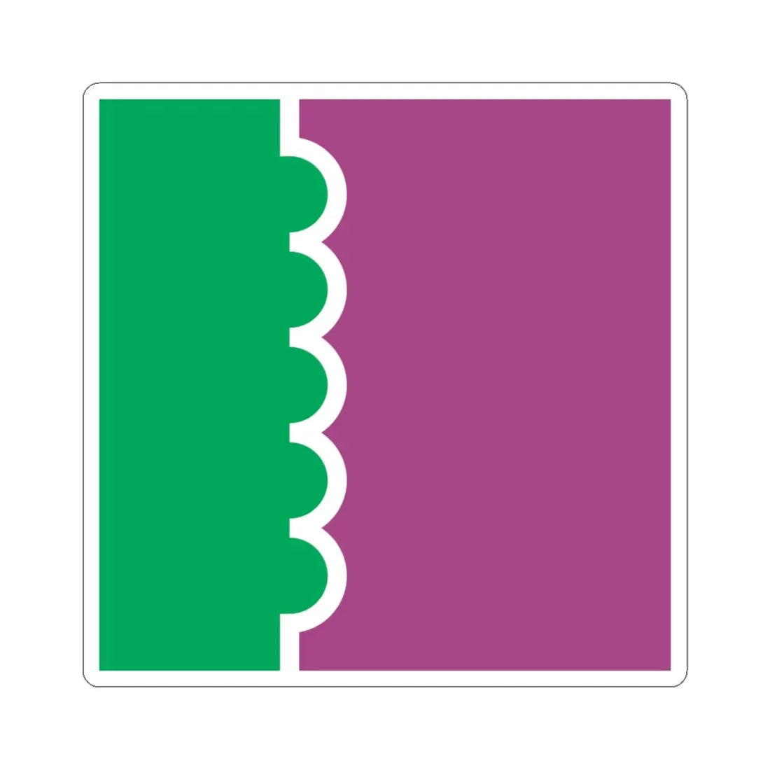 Ordzhonikidze flag (Ukraine) STICKER Vinyl Kiss-Cut Decal 3 Inch White - The Sticker Space