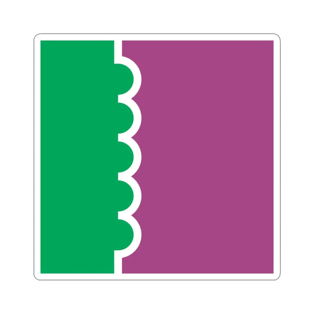 Ordzhonikidze flag (Ukraine) STICKER Vinyl Kiss-Cut Decal 4 Inch White - The Sticker Space