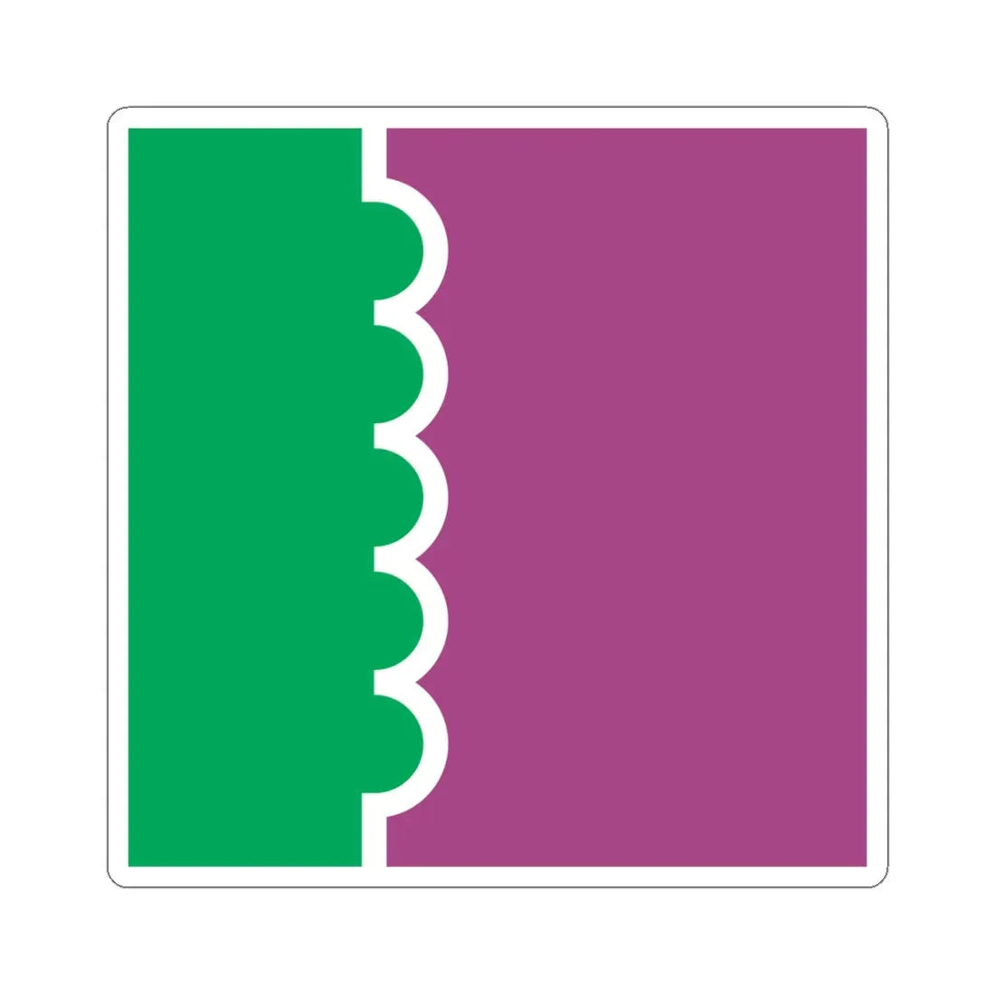 Ordzhonikidze flag (Ukraine) STICKER Vinyl Kiss-Cut Decal 6 Inch White - The Sticker Space