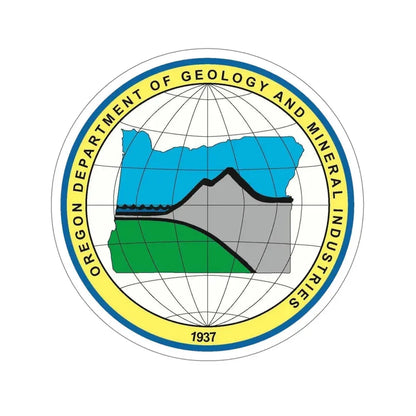 Oregon Department of Geology and Mineral Industries STICKER Vinyl Die-Cut Decal 6 Inch - The Sticker Space