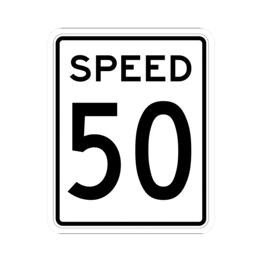 Oregon-speed (Oregon) (Road Sign) STICKER Vinyl Kiss-Cut Decal 2 Inch White - The Sticker Space