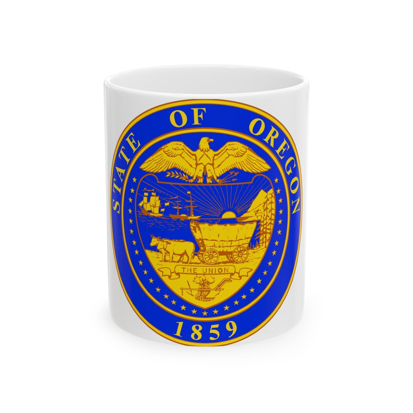 Oregon State Seal v2 - White Coffee Mug-11oz-The Sticker Space