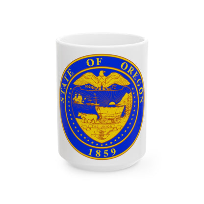 Oregon State Seal v2 - White Coffee Mug-15oz-The Sticker Space