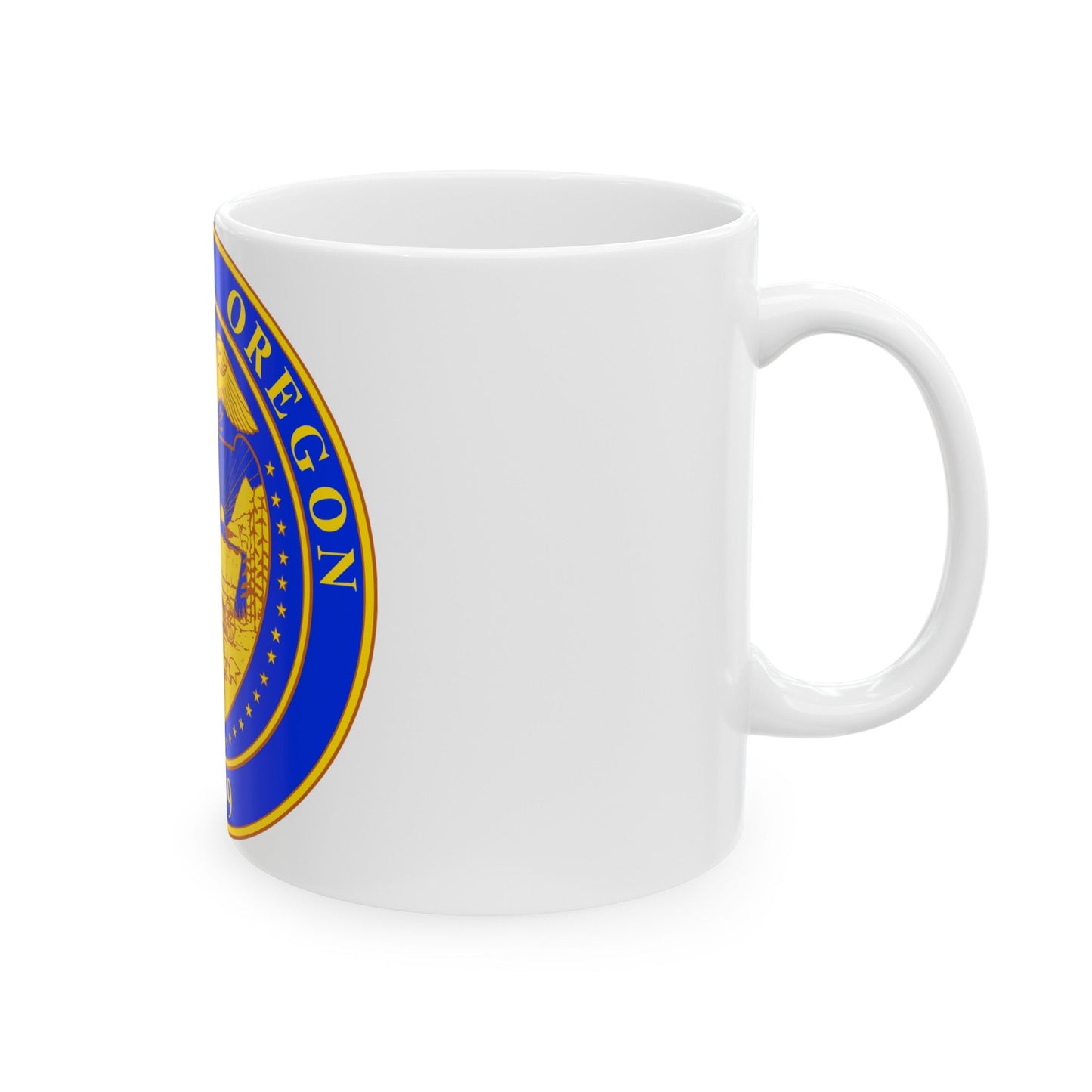 Oregon State Seal v2 - White Coffee Mug-The Sticker Space